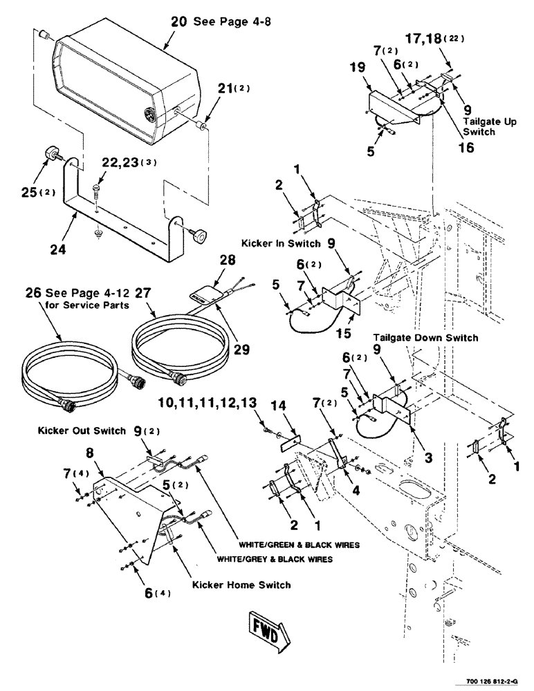 Схема запчастей Case IH 8455T - (4-06) - MISCELLANEOUS ELECTRICAL ASSEMBLIES (06) - ELECTRICAL