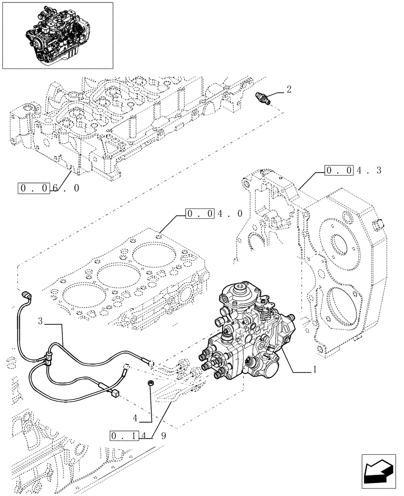 Схема запчастей Case IH F4GE0684G D600 - (0.14.0[01]) - INJECTION PUMP (504065522) 