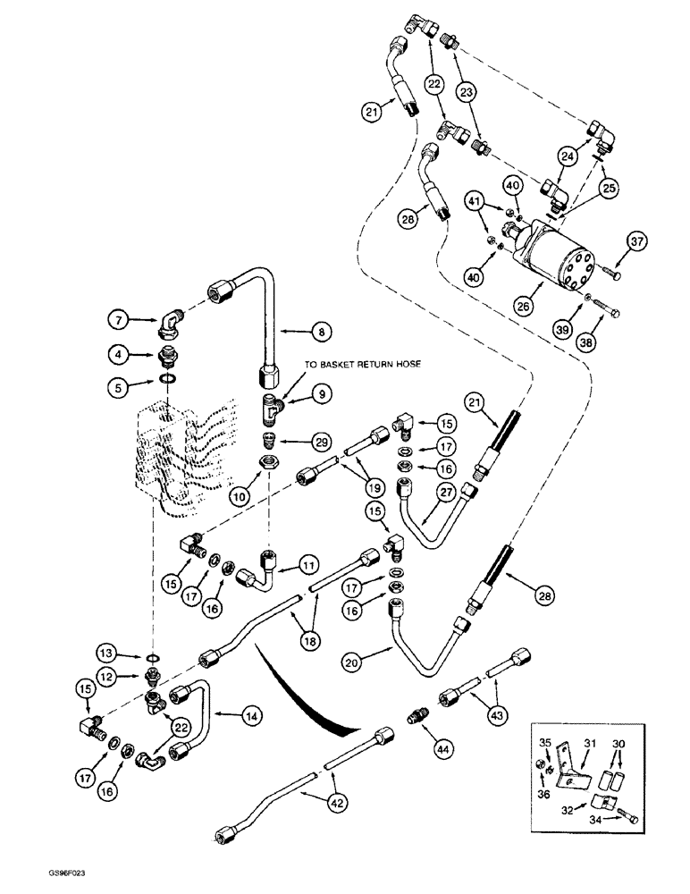 Схема запчастей Case IH 1800 - (8-80) - CONVEYOR UNLOADER MOTOR SYSTEM (07) - HYDRAULICS