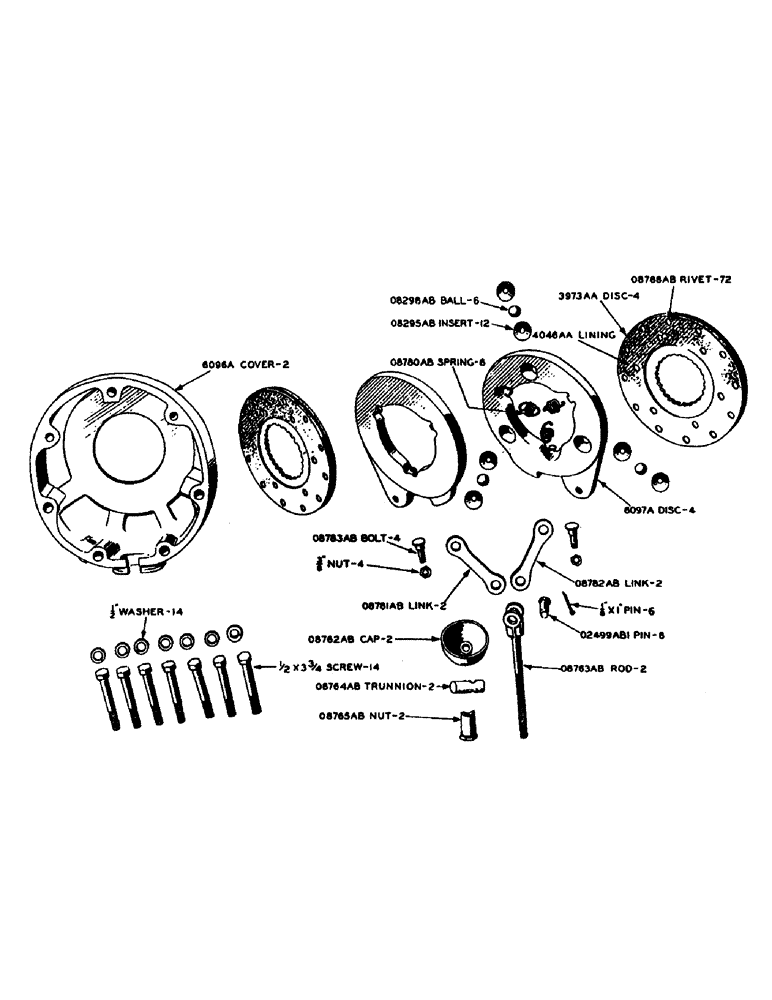 Схема запчастей Case IH 900 - (090) - DIFFERENTIAL BRAKE (07) - BRAKES