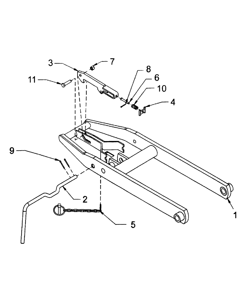 Схема запчастей Case IH 715423076 - (107.01) - MALE QUICK HITCH - 715423076 