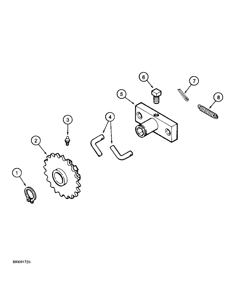 Схема запчастей Case IH 6800 - (9-17A) - LIQUID AND DRY FERTILIZER DRIVE, DRIVE RATCHET SPROCKET (09) - CHASSIS/ATTACHMENTS