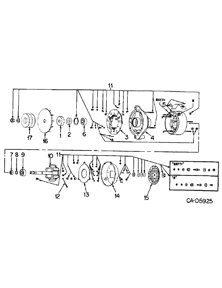 Схема запчастей Case IH 95 - (08-08) - ELECTRICAL, ALTERNATOR GENERATOR, SERIAL NUMBER 1012 AND ABOVE (06) - ELECTRICAL