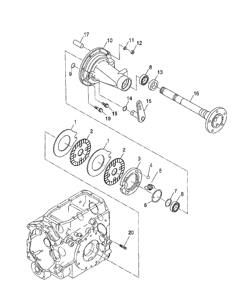 Схема запчастей Case IH DX18E - (05.01) - BRAKE & WHEEL SHAFT CASE, LH (05) - REAR AXLE