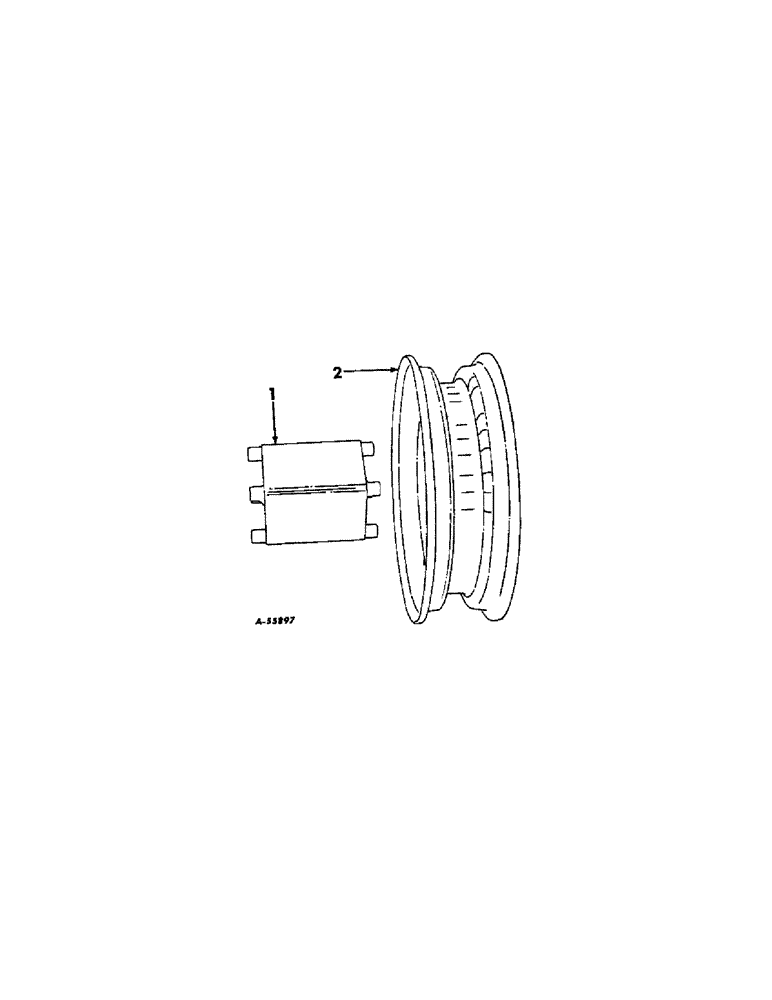 Схема запчастей Case IH 37 - (B-59[A]) - RIGHT DUAL WHEEL ATTACHMENT WHEN ORDERED 