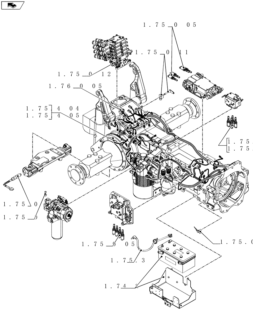 Схема запчастей Case IH MAXXUM 140 - (SEC. 06[02]) - ELECTRICAL SYSTEM (00) - GENERAL