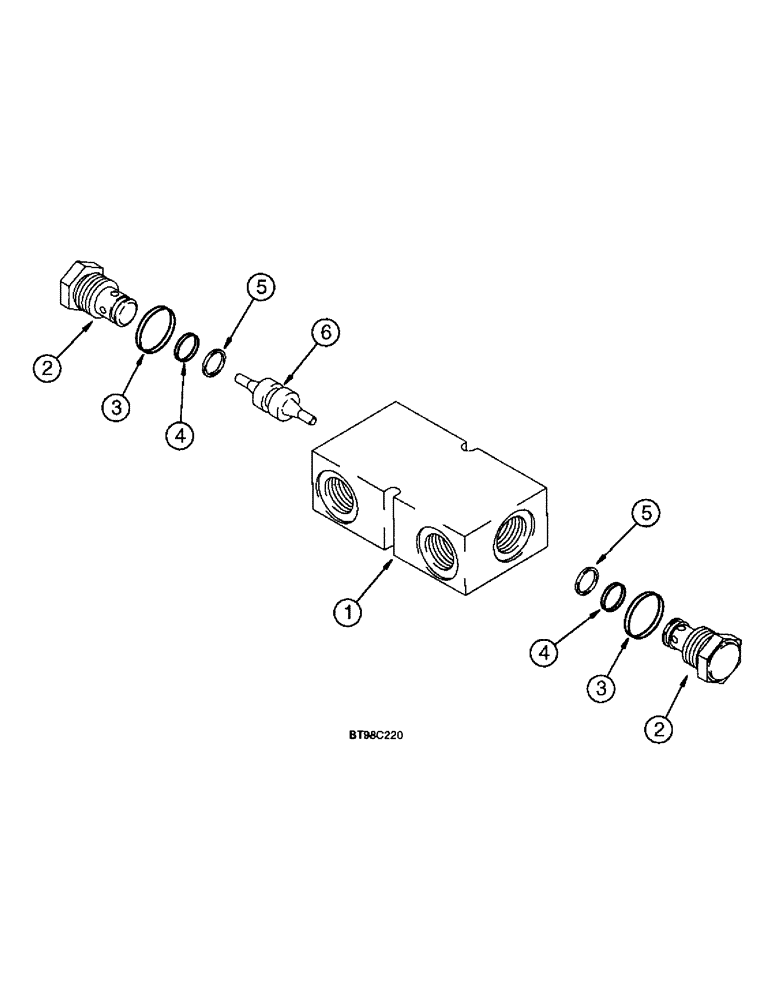 Схема запчастей Case IH 955 - (8-143[C]) - DOUBLE ACTING LOAD CHECK VALVE, 12 ROW WIDE - FRONT FOLD (9/97 & AFTER) (08) - HYDRAULICS