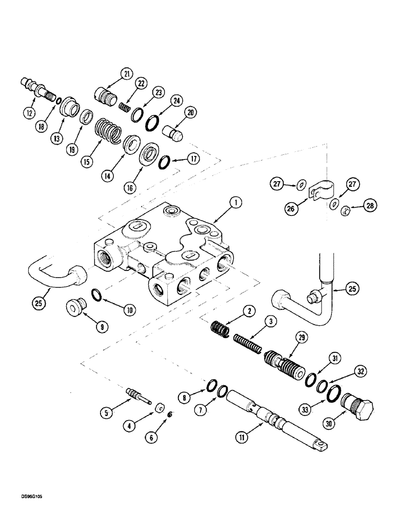 Схема запчастей Case IH 5150 - (8-098) - REMOTE VALVE ASSEMBLY, SINGLE ACTING (08) - HYDRAULICS