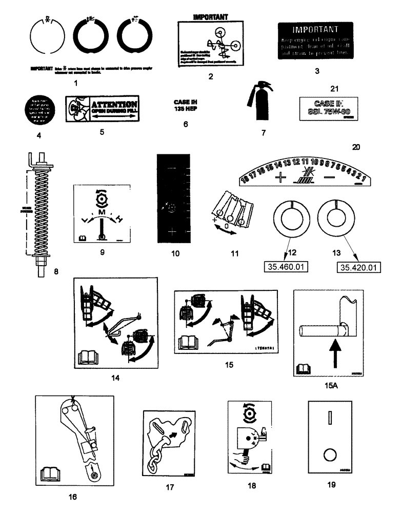 Схема запчастей Case IH 2588 - (90.108.07) - DECALS - IMPORTANT INSTRUCTIONS, DECAL KITS (90) - PLATFORM, CAB, BODYWORK AND DECALS