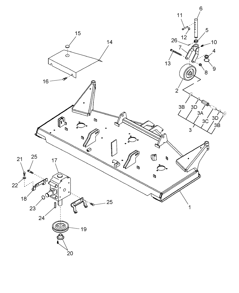 Схема запчастей Case IH 716541066 - (002) - DECK COMPONENTS 