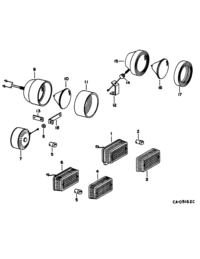 Схема запчастей Case IH 1480 - (08-26) - ELECTRICAL, LIGHTS AND MOUNTING (06) - ELECTRICAL