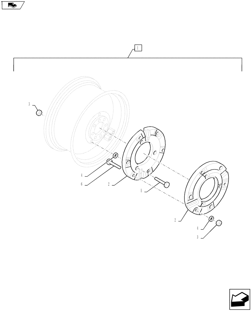 Схема запчастей Case IH FARMALL 75A - (37.140.01[01]) - WHEEL WEIGHT - REAR - SET OF 4 (37) - HITCHES, DRAWBARS & IMPLEMENT COUPLINGS