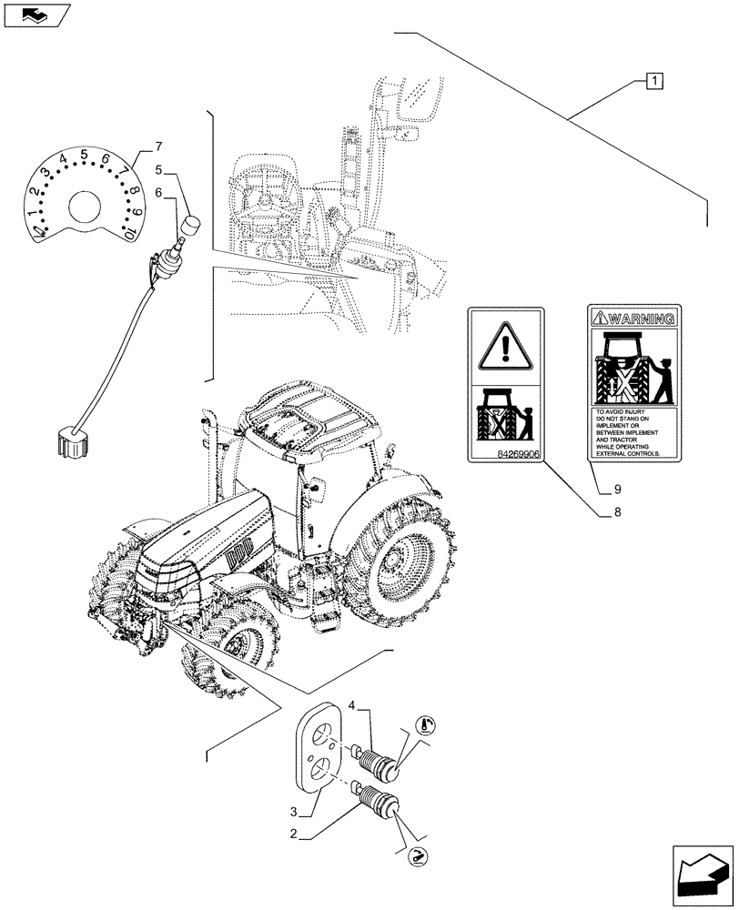 Схема запчастей Case IH PUMA 215 - (88.035.07[07]) - DIA KIT - FRONT HPL FOR ELECTRONIC/MECHANICAL REMOTES LESS PTO, LESS AUX. COUPLERS - SWITCHES (88) - ACCESSORIES