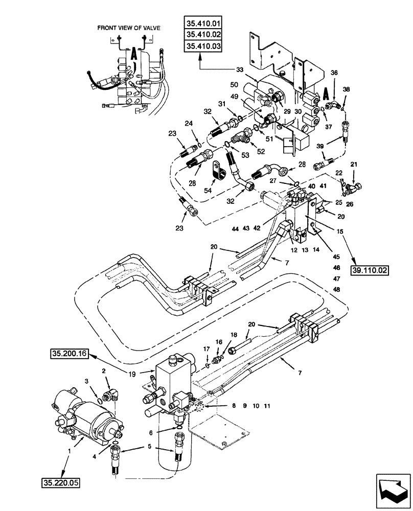 Схема запчастей Case IH 2577 - (35.602.01) - HYDRAULICS - HEADER LIFT VALVE SUPPLY (35) - HYDRAULIC SYSTEMS