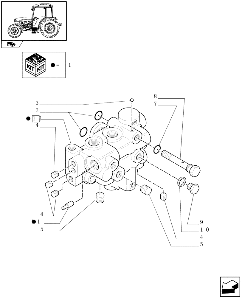 Схема запчастей Case IH FARMALL 85C - (1.33.1/06[01A]) - REAR HYDRAULIC DIFF. LOCK WITH ELECTRO-HYDR. ENGAGEMENT - SOLENOID VALVE CAPS - D6389 (VAR.331382-332382-333382-334382-335382) (04) - FRONT AXLE & STEERING