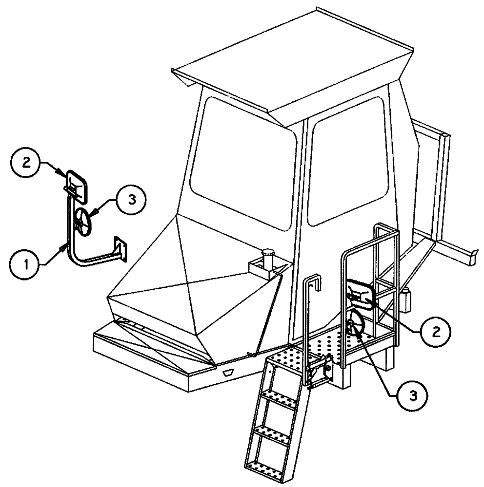 Схема запчастей Case IH PATRIOT NT - (02-001) - MIRROR ASSEMBLY Cab Exterior