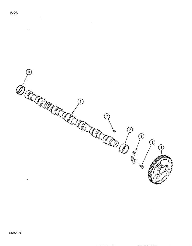 Схема запчастей Case IH 1896 - (2-26) - CAMSHAFT, 6T-590 ENGINE (02) - ENGINE