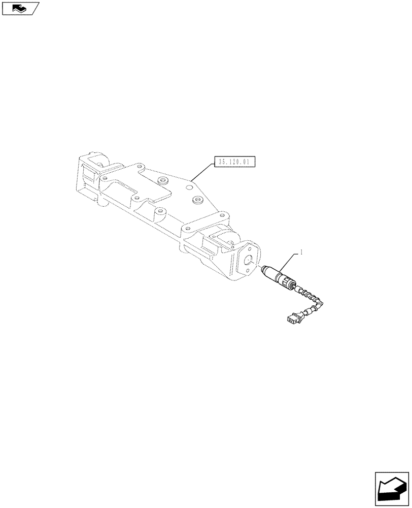 Схема запчастей Case IH PUMA 130 - (35.130.01) - DRAFT SENSOR PIN (35) - HYDRAULIC SYSTEMS