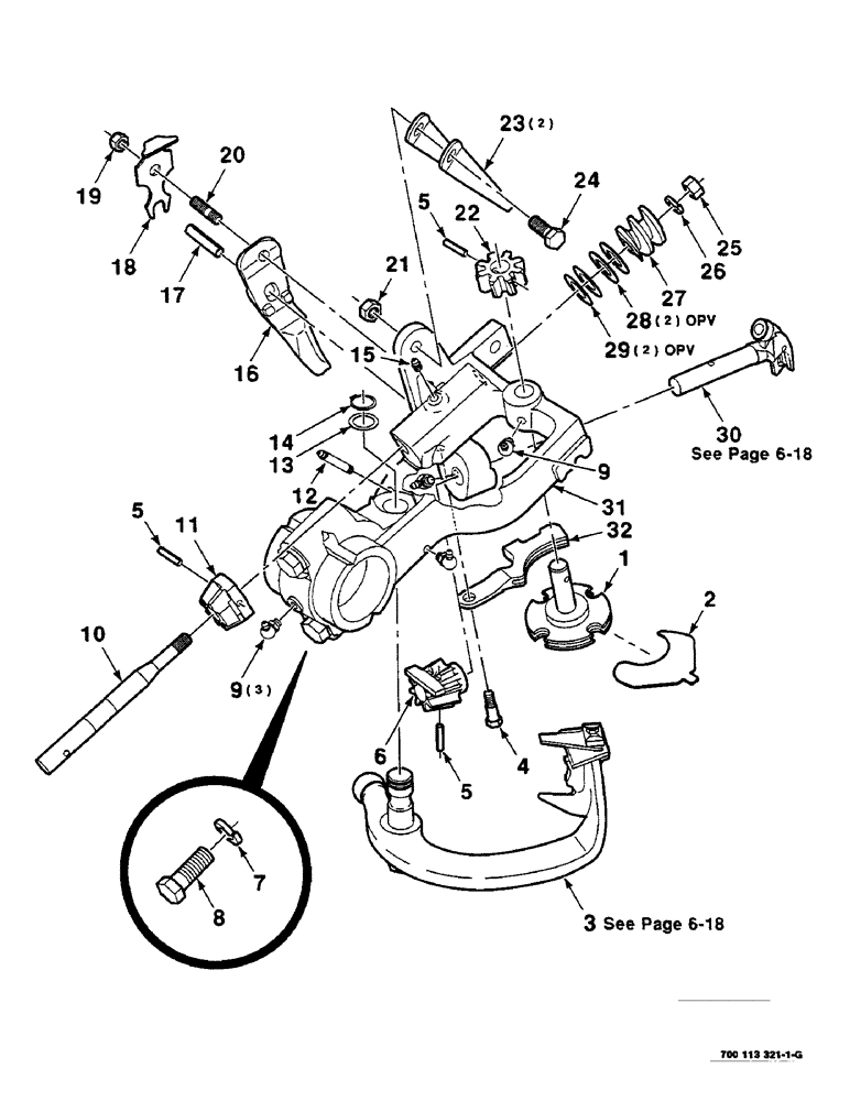 Схема запчастей Case IH 8585 - (6-16) - KNOTTER HEAD ASSEMBLY, 700113321 KNOTTER HEAD ASSEMBLY COMPLETE (14) - BALE CHAMBER