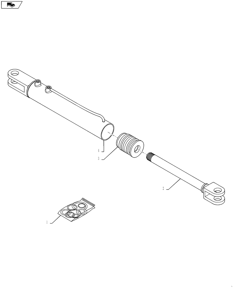 Схема запчастей Case IH 4430 - (35.964.05) - AXLE ADJUST CYLINDER (35) - HYDRAULIC SYSTEMS