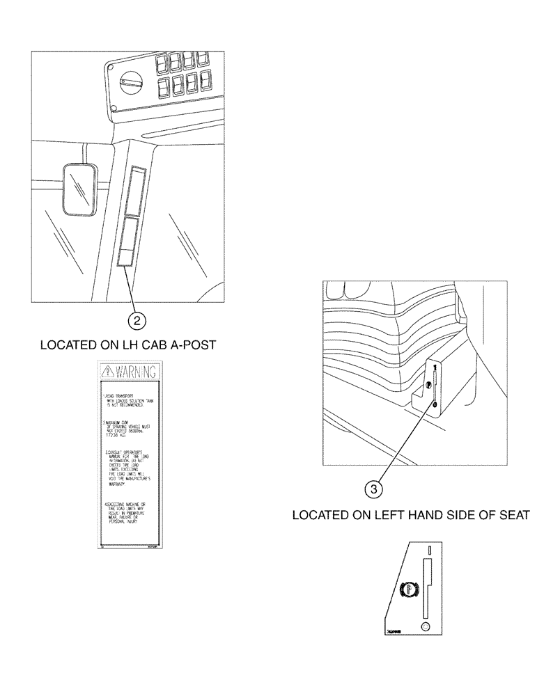 Схема запчастей Case IH SPX4410 - (10-004[01]) - OPERATIONAL GROUP (13) - DECALS