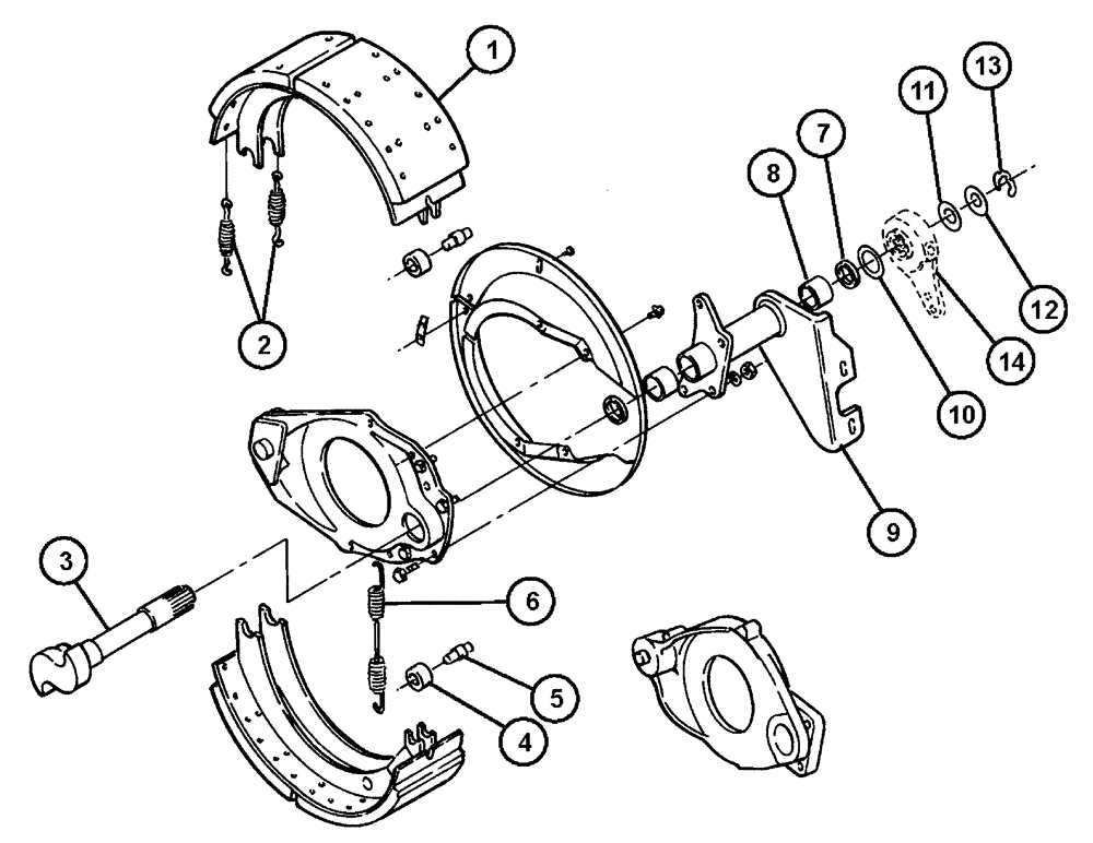 Схема запчастей Case IH FLX4300 - (04-005) - FRONT AXLE BRAKE Frame & Suspension