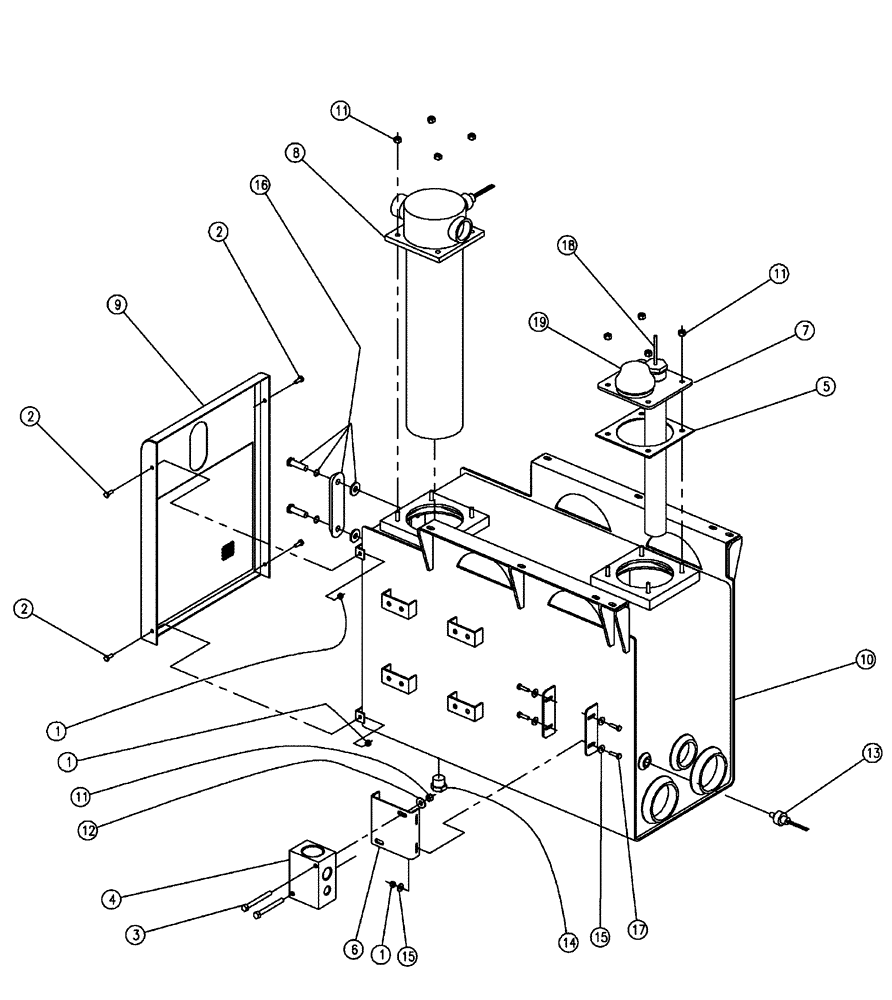 Схема запчастей Case IH FLX3300B - (06-002) - HYDRAULIC TANK ASSEMBLY (07) - HYDRAULICS