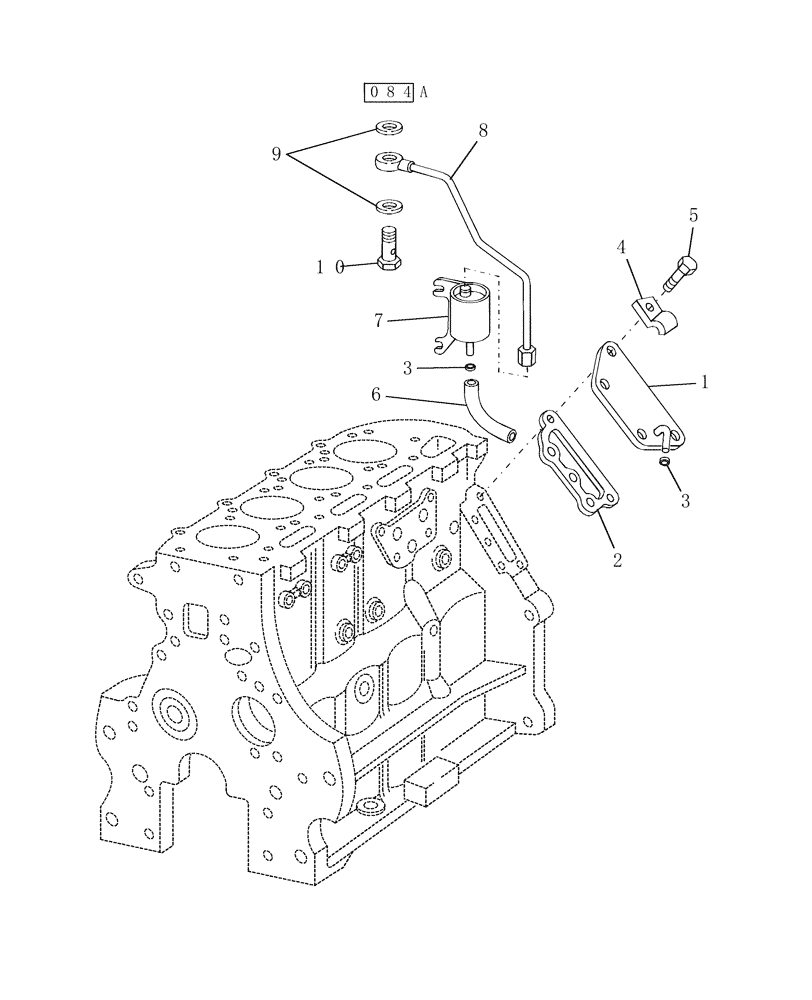 Схема запчастей Case IH WDX1101 - (084B) - VALVE COVER BREATHER (10) - ENGINE