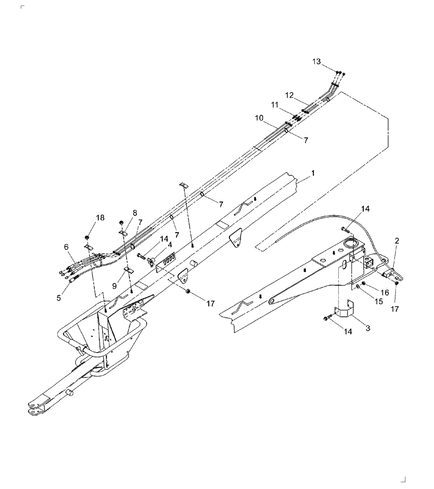 Схема запчастей Case IH DC132F - (07.01) - STANDARD TONGUE, HYDRAULIC AND ELECTRIC (07) - HYDRAULICS