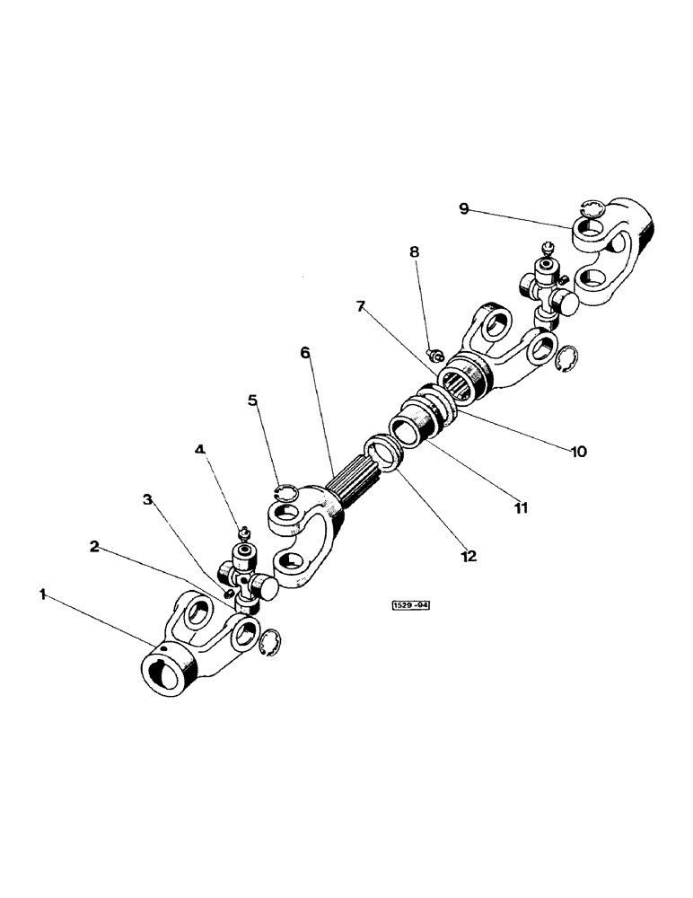 Схема запчастей Case IH 1529 - (032) - SLIDING UNIVERSAL JOINT, UP TO NO. 3755644 