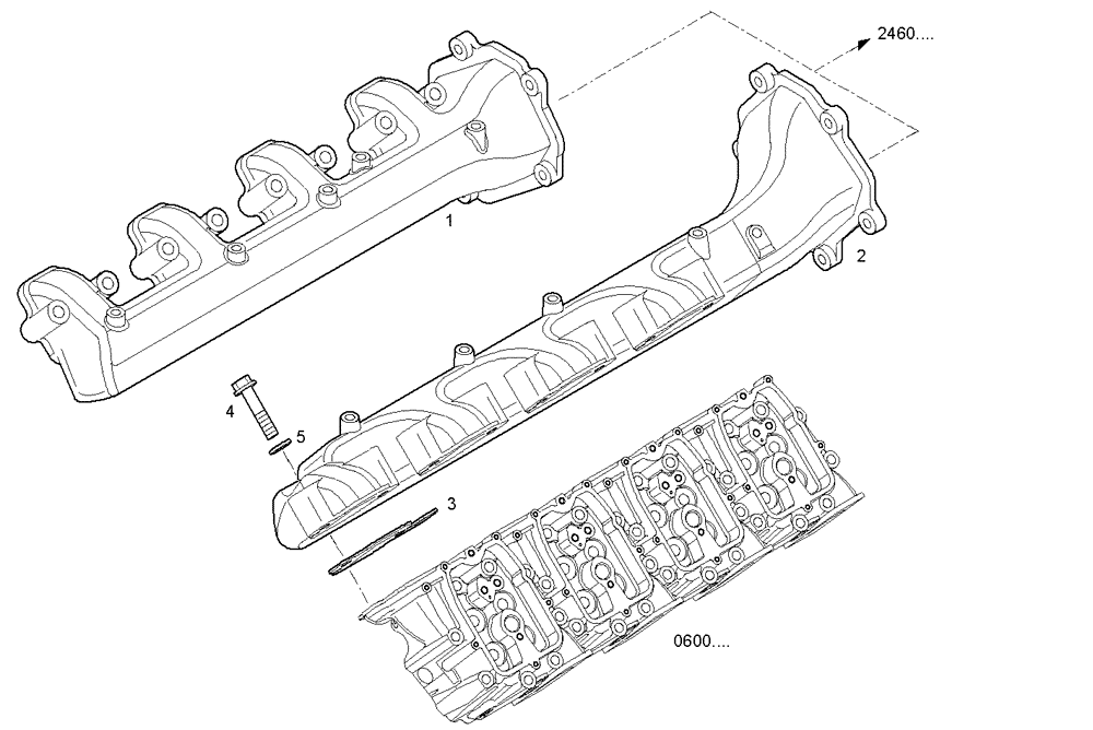 Схема запчастей Case IH FVAE2884X B200 - (0710.154) - INTAKE MANIFOLD 