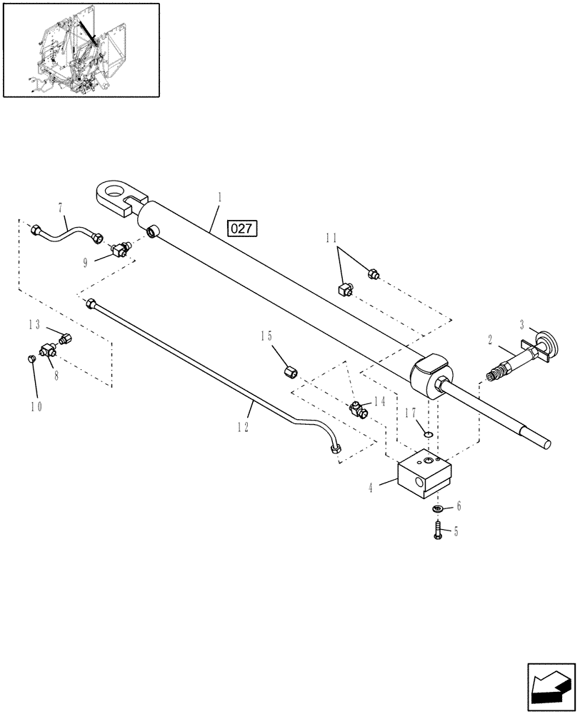 Схема запчастей Case IH RBX451 - (028) - HYDRAULICS, BALE TENSION (35) - HYDRAULIC SYSTEMS