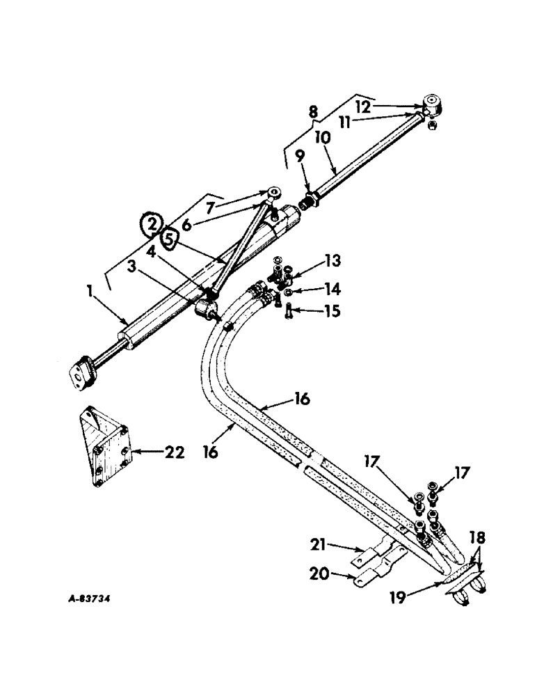 Схема запчастей Case IH B414 - (104) - STEERING MECHANISM, POWER STEERING BOOSTER AND HOSES Steering Mechanism