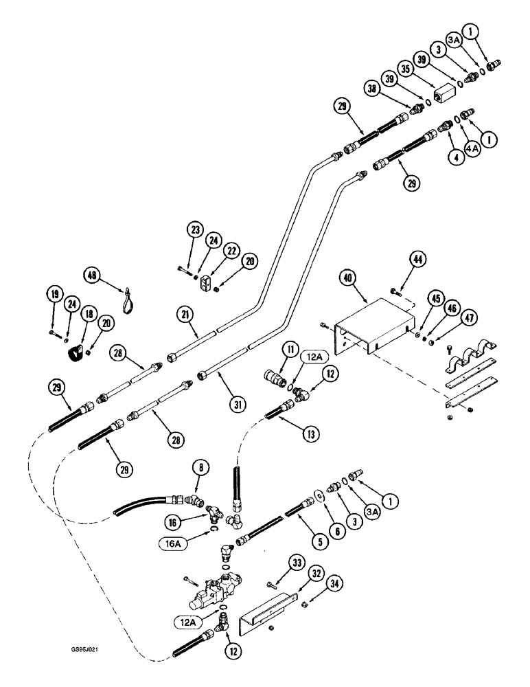 Схема запчастей Case IH 1682 - (8-10) - REEL DRIVE HYDRAULICS, WITH TRACTOR HYDRAULICS (07) - HYDRAULICS