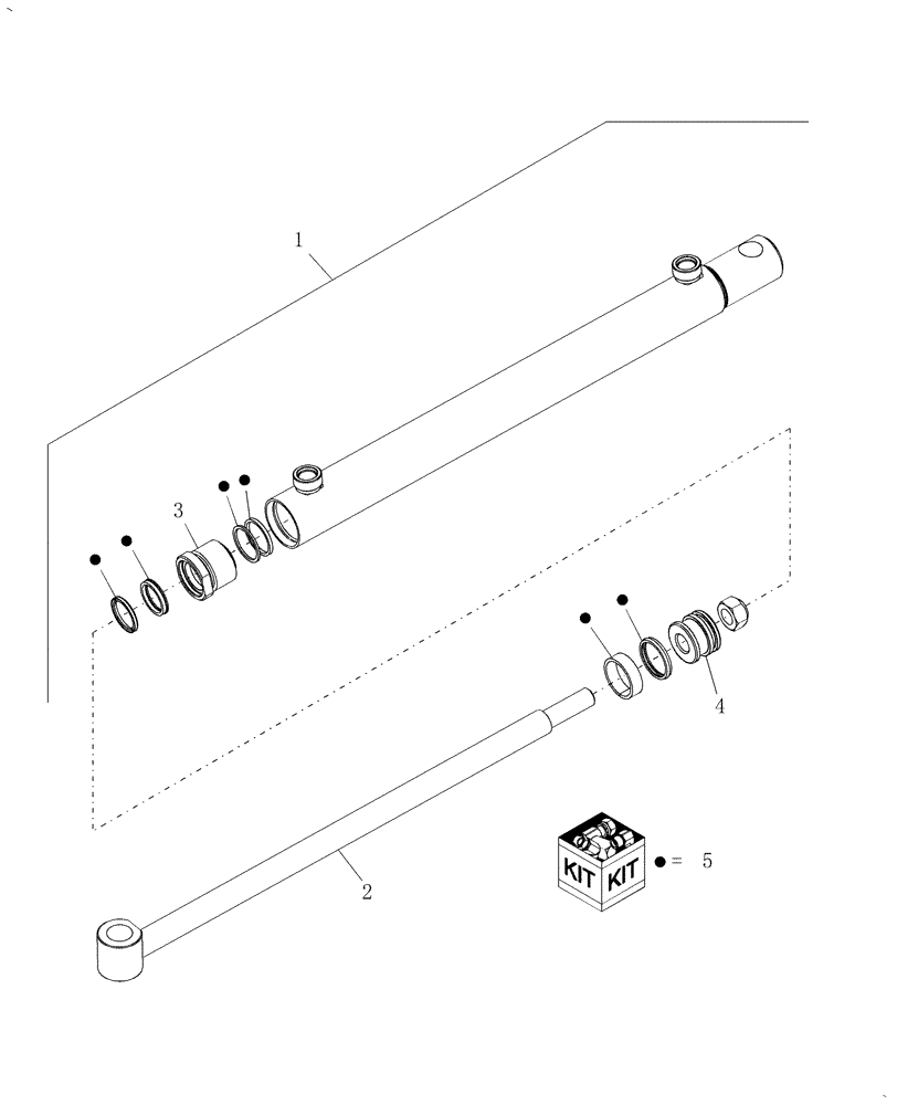 Схема запчастей Case IH L130 - (004[A]) - LIFT CYLINDER - OGNIBENE (35) - HYDRAULIC SYSTEMS