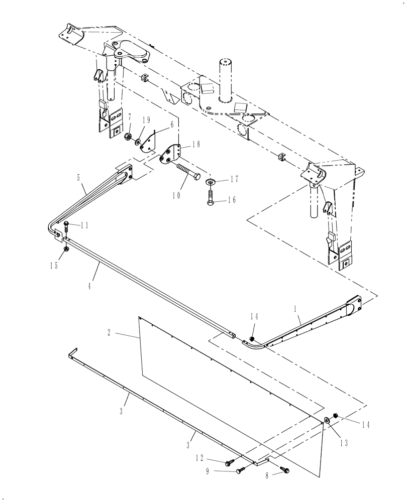 Схема запчастей Case IH DCX131 - (08.08) - SKIRT, REAR (08) - SHEET METAL