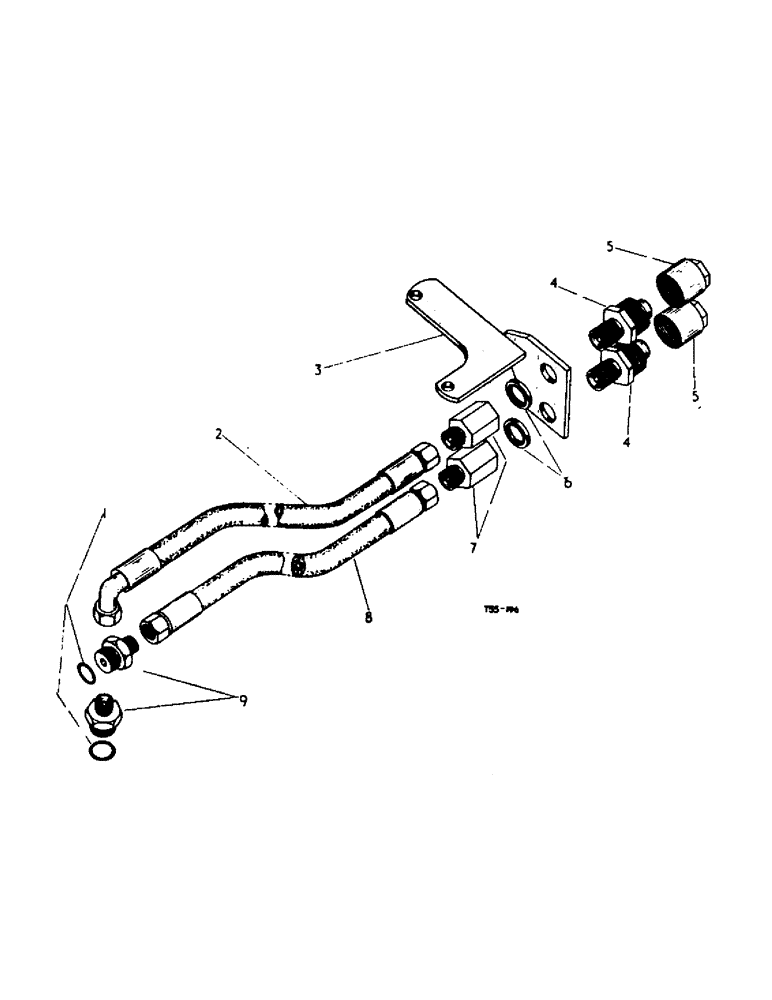 Схема запчастей Case IH 354 - (5-15) - HYDRAULIC ATTACHMENTS, SELF SEALING COUPLING ATTACHMENT, DOUBLE ACTING (07) - HYDRAULIC SYSTEM