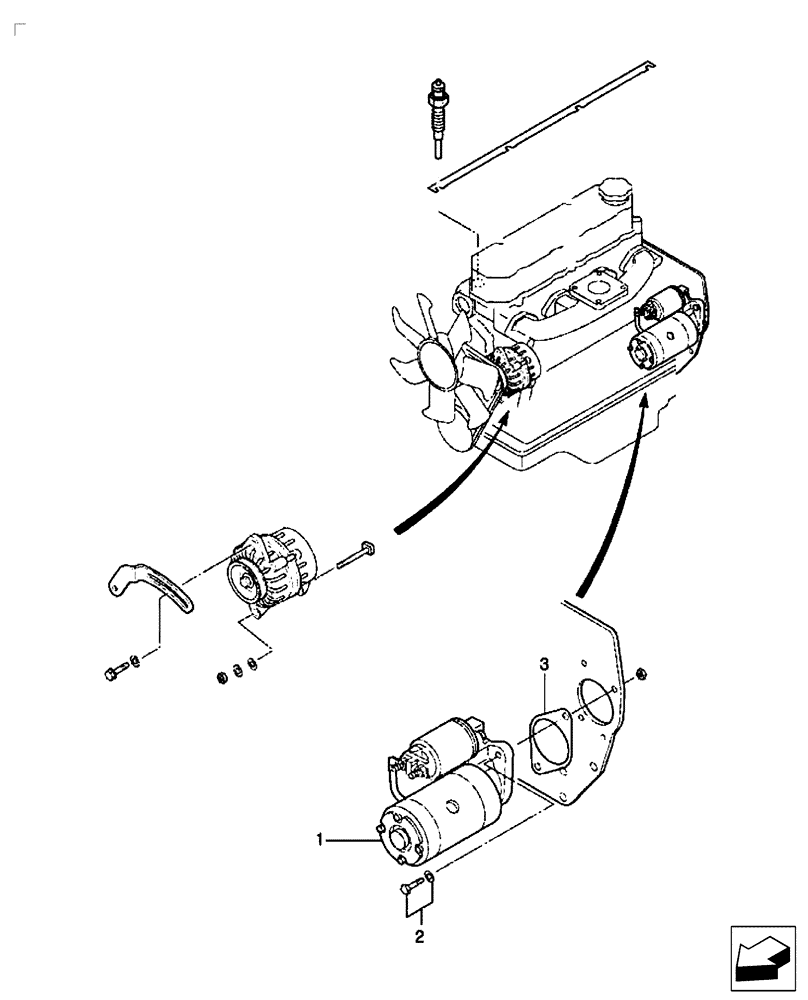 Схема запчастей Case IH FARMALL 30B - (55.201.02) - STARTER (55) - ELECTRICAL SYSTEMS