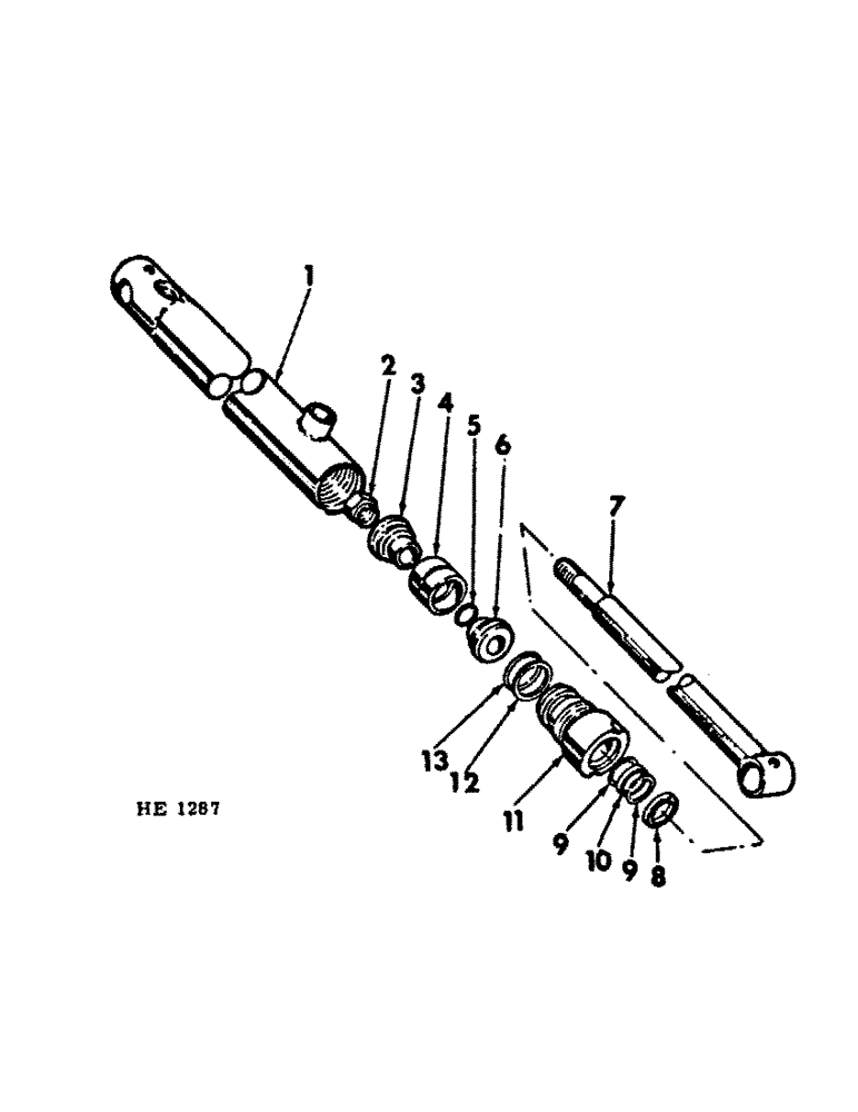 Схема запчастей Case IH 1850 - (C-27) - BUCKET CONTROL HYDRAULIC CYLINDER 