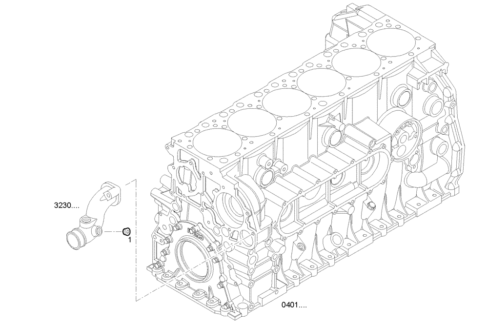 Схема запчастей Case IH F2CE9684E E015 - (3236.005) - RETURN HEATER WATER 