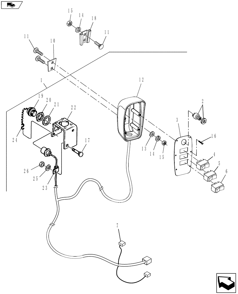 Схема запчастей Case IH RB455A - (55.100.06) - TWINE WRAP CONTROL BOX & WIRE HARNESS (55) - ELECTRICAL SYSTEMS