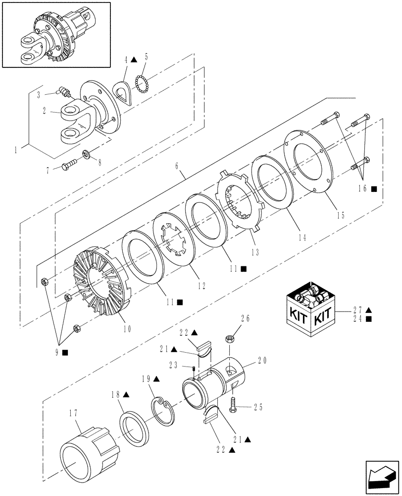 Схема запчастей Case IH TD102 - (01.06[01]) - CLUTCH, SECONDARY PTO (58) - ATTACHMENTS/HEADERS