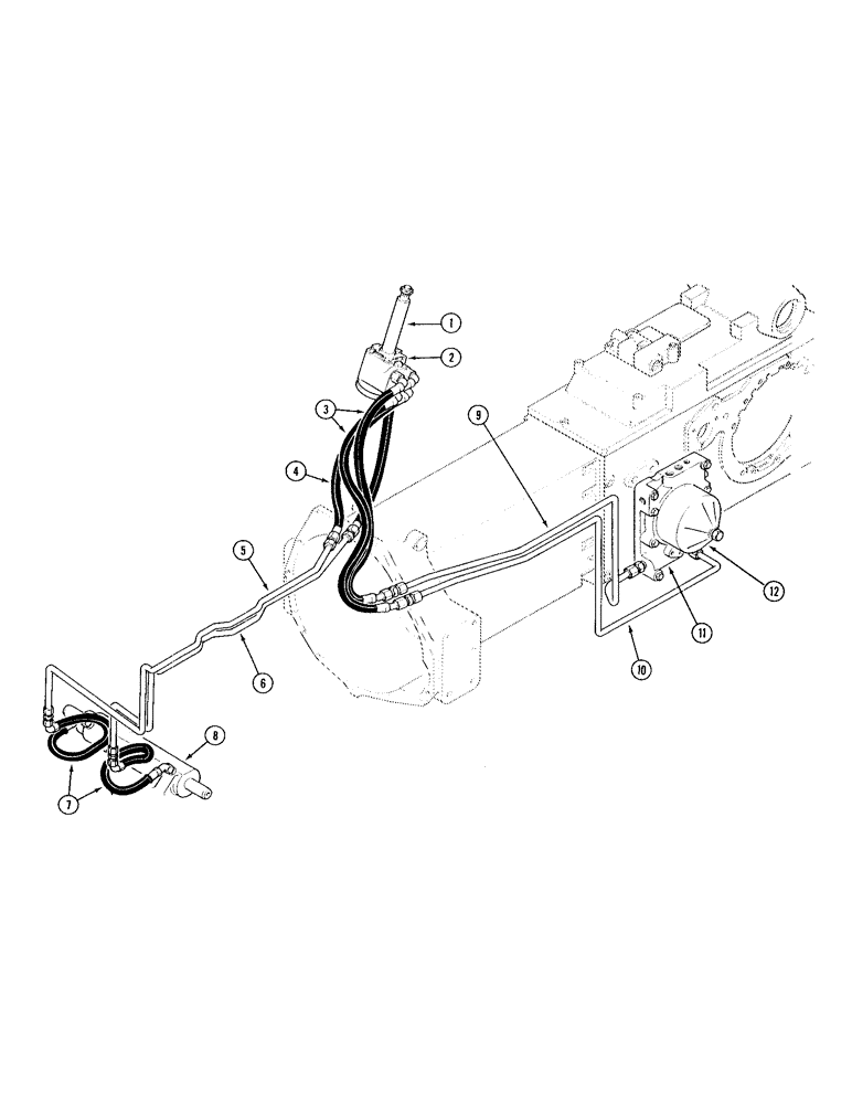 Схема запчастей Case IH 595 - (1-18) - PICTORIAL INDEX, POWER STEERING SYSTEM, 2 WHEEL DRIVE TRACTOR WITH CAB, WITHOUT 2 SPEED POWER SHIFT (00) - PICTORIAL INDEX