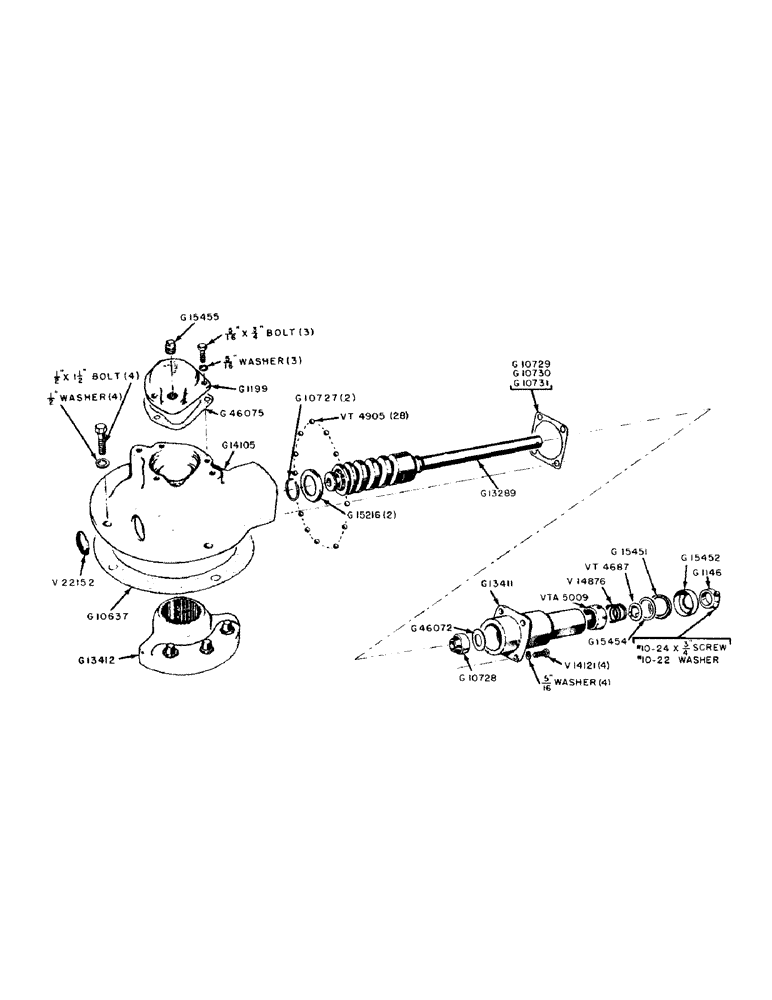 Схема запчастей Case IH 300-SERIES - (127) - STEERING GEAR CAM AND LEVER HOUSING, 302-312 GENERAL PURPOSE (05) - STEERING