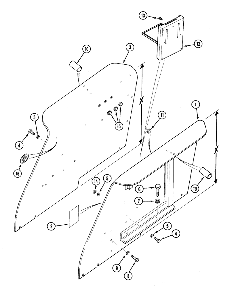 Схема запчастей Case IH C50 - (09-14) - REAR FENDERS - CROWN TYPE (09) - CHASSIS/ATTACHMENTS