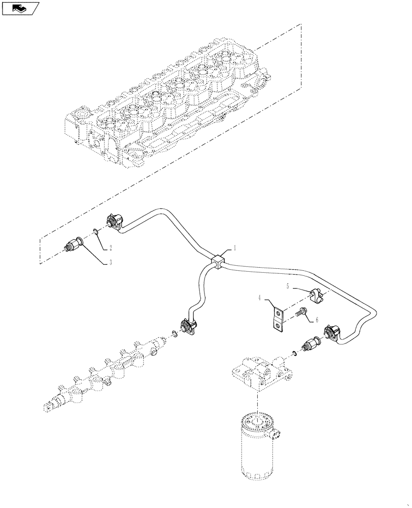 Схема запчастей Case IH 3230 - (10.218.04) - FUEL INJECTION SYSTEM - DRAIN LINE (10) - ENGINE