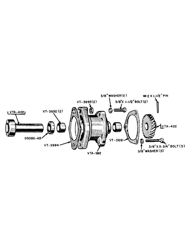 Схема запчастей Case IH VAI-SERIES - (013) - MAGNETO ADAPTER (02) - ENGINE