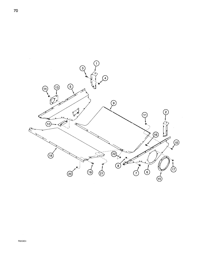 Схема запчастей Case IH 1640 - (70) - GRAIN AUGER TROUGH, EXTENDED LENGTH CLEANING SYSTEM (80) - CROP STORAGE/UNLOADING