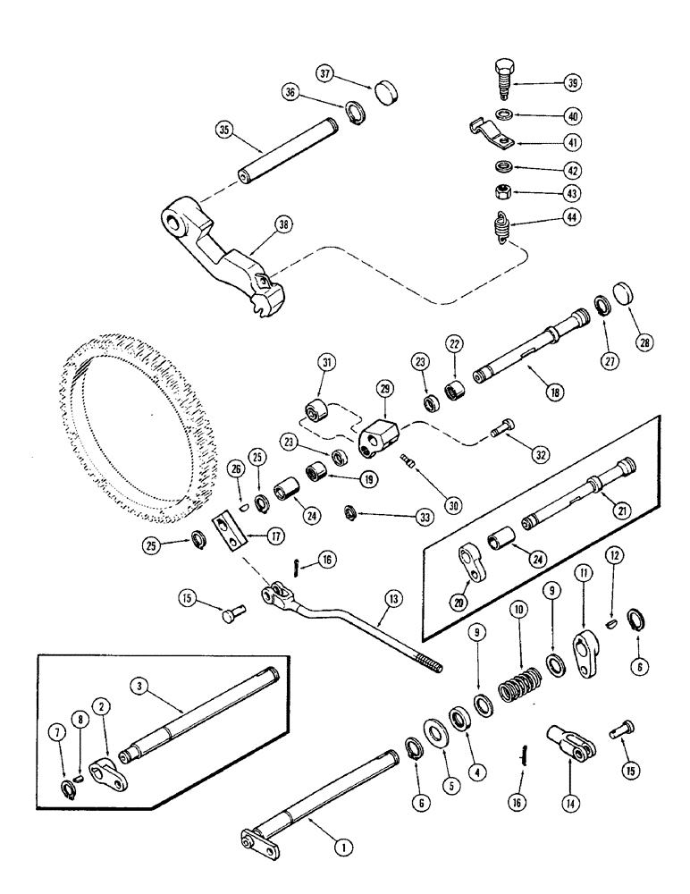 Схема запчастей Case IH 1370 - (198) - DIFFERENTIAL PARK LOCK, FIRST USED TRANSMISSION SERIAL NUMBER 10028201 (06) - POWER TRAIN