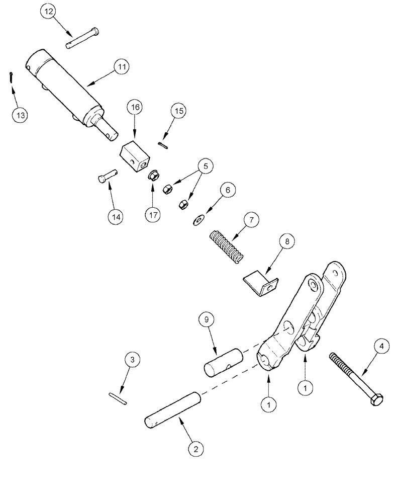 Схема запчастей Case IH CPX620 - (09C-12) - REAR FAN PULLEY LINKAGE (15) - HANDLING SYSTEM